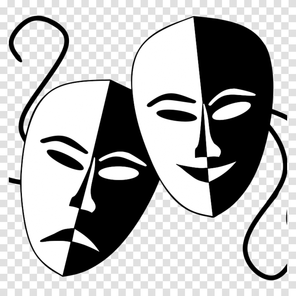 Clipart Theatre Masks Free Clipart Download, Stencil Transparent Png