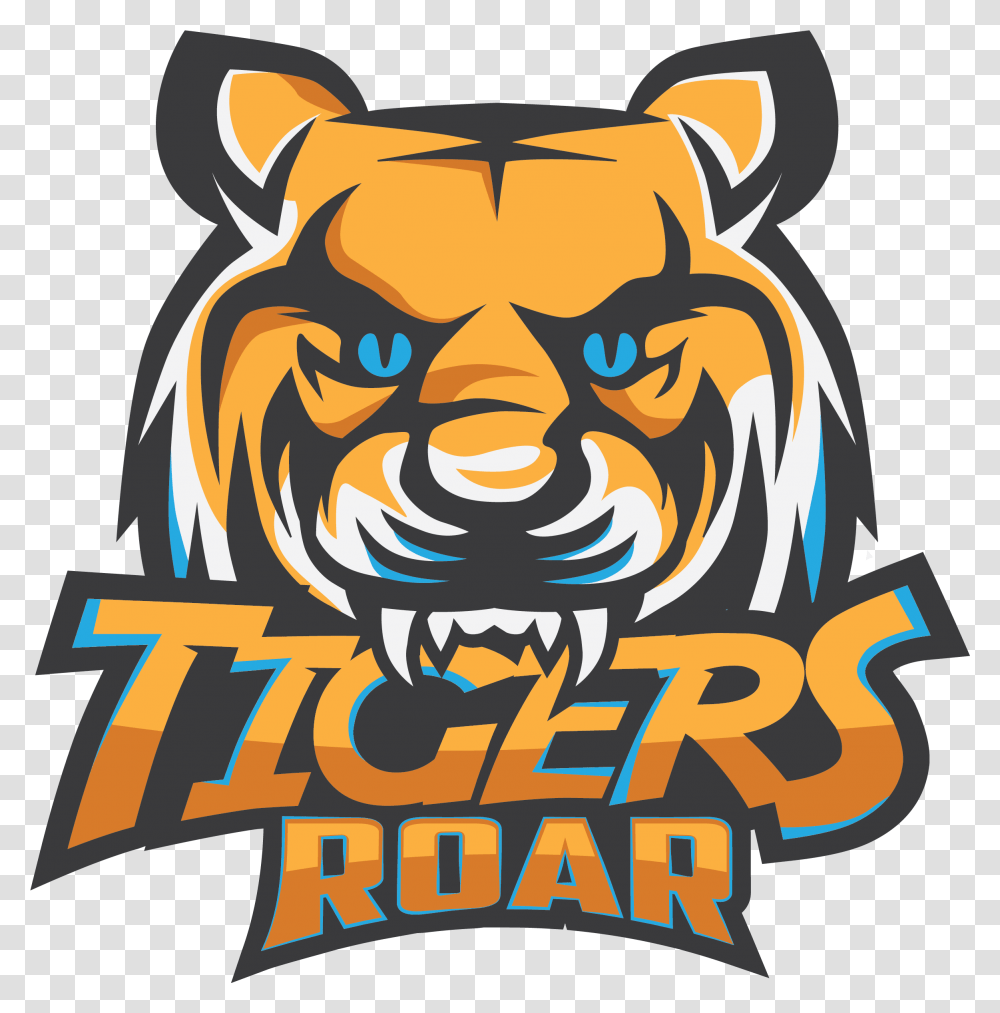Clipart Tiger Roaring Tigres Roar Esport, Label, Logo Transparent Png