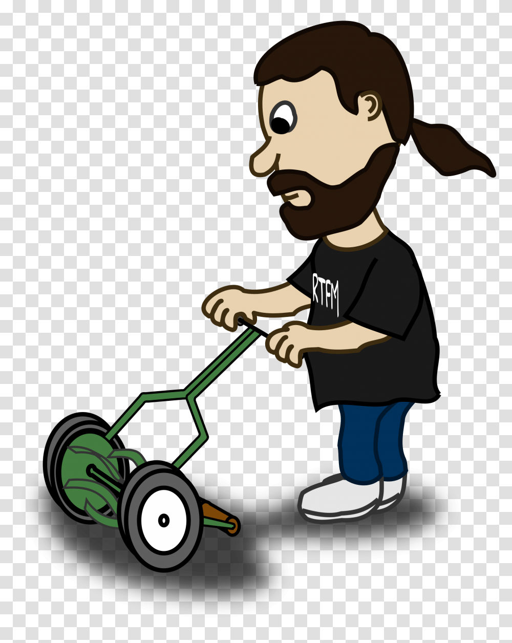 Clipart, Tool, Lawn Mower, Person, Human Transparent Png