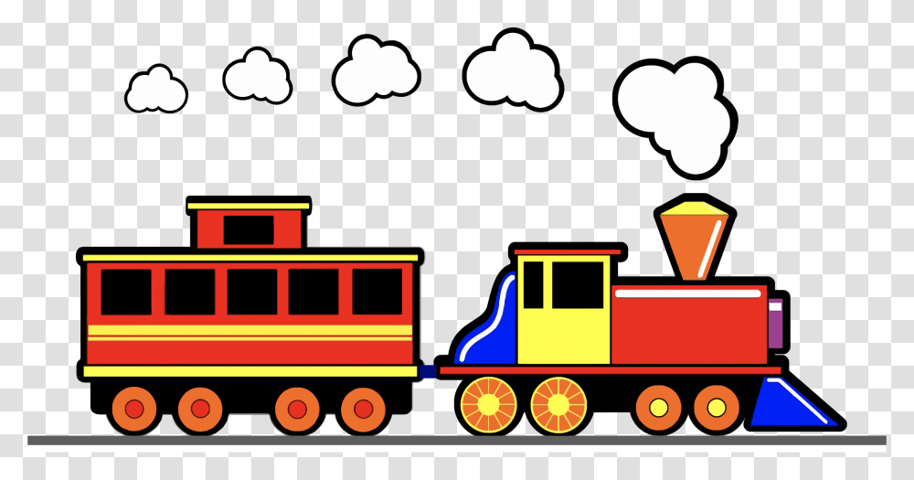 Clipart, Train, Vehicle, Transportation, Fire Truck Transparent Png