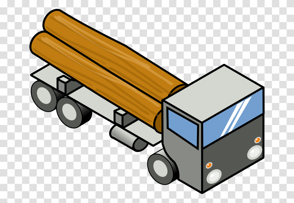 Clipart, Transportation, Vehicle, Trailer Truck, Road Transparent Png