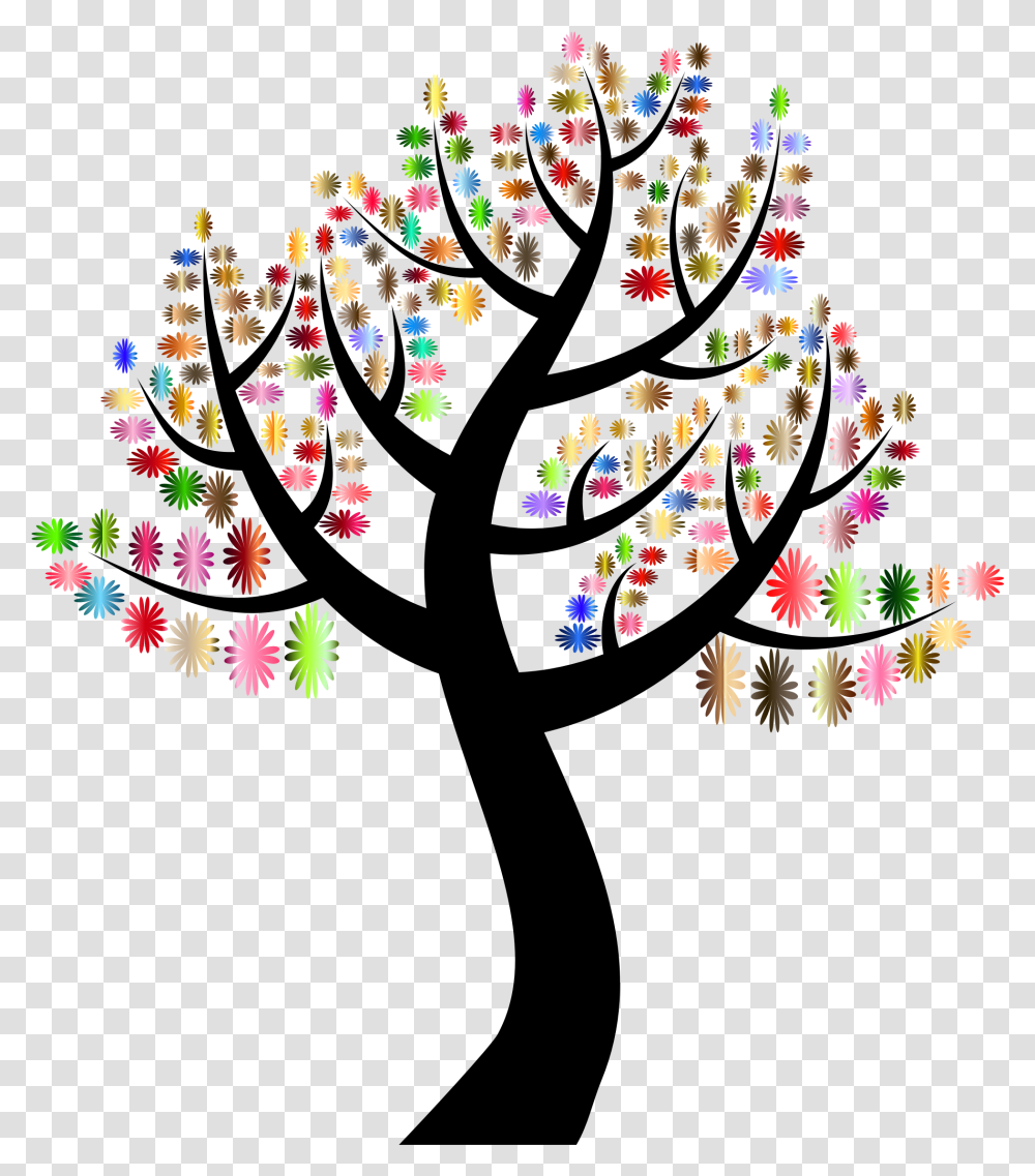 Clipart Tree Flower Picture 705851 Colorful Tree Clipart Background, Lighting, Christmas Tree, Plant, Outdoors Transparent Png