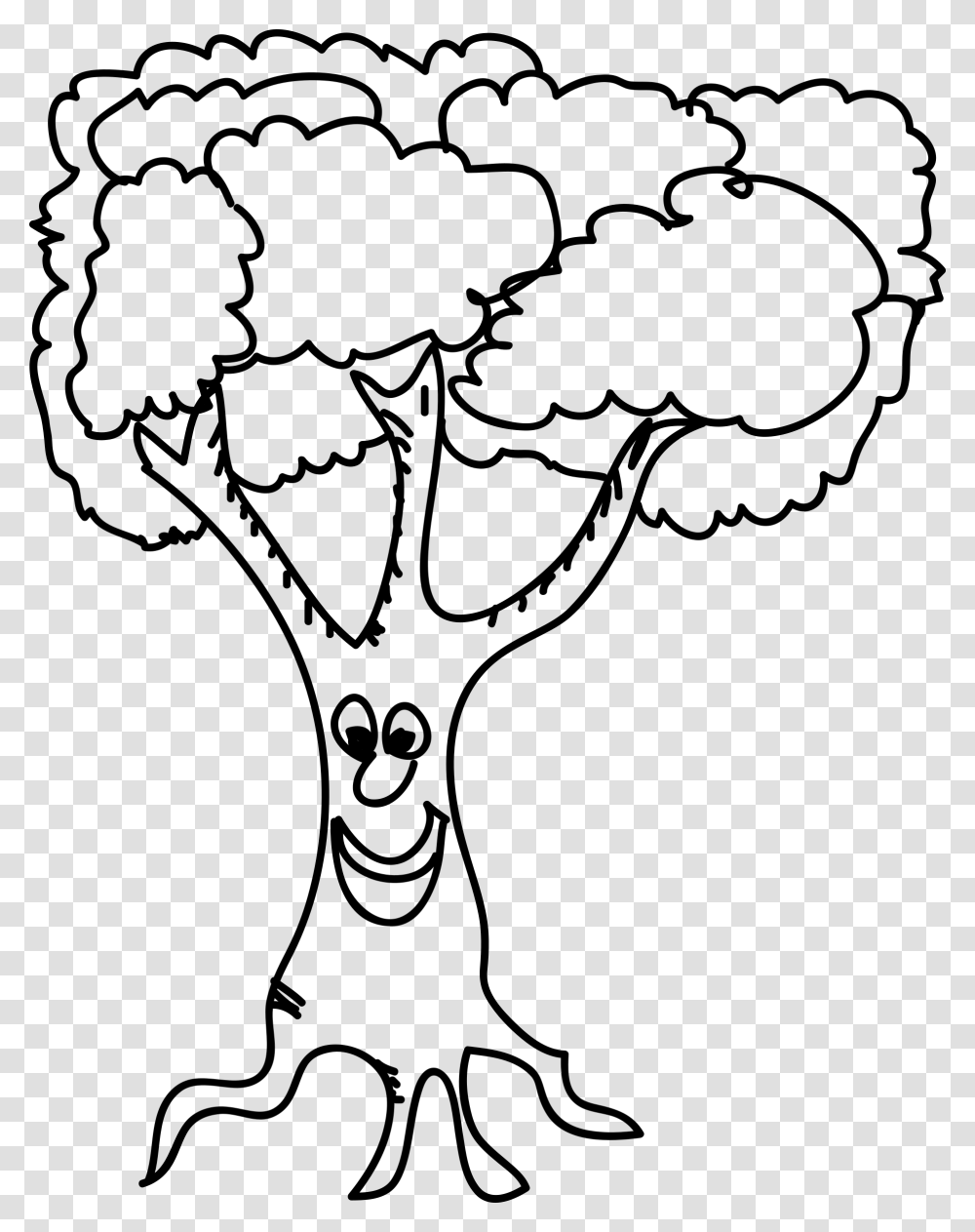 Clipart Tree With A Face Clipart, Gray, World Of Warcraft Transparent Png