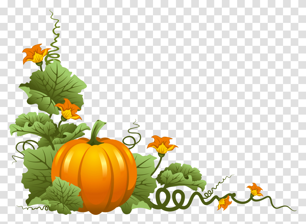 Clipart Trees Pumpkin Tree Of Pumpkin Clipart, Plant, Leaf, Vegetable, Food Transparent Png