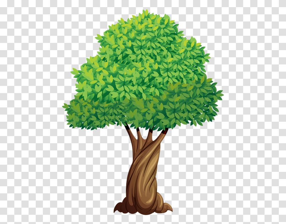 Clipart Trees Tree Cartoon, Plant, Vegetation, Green, Fungus Transparent Png