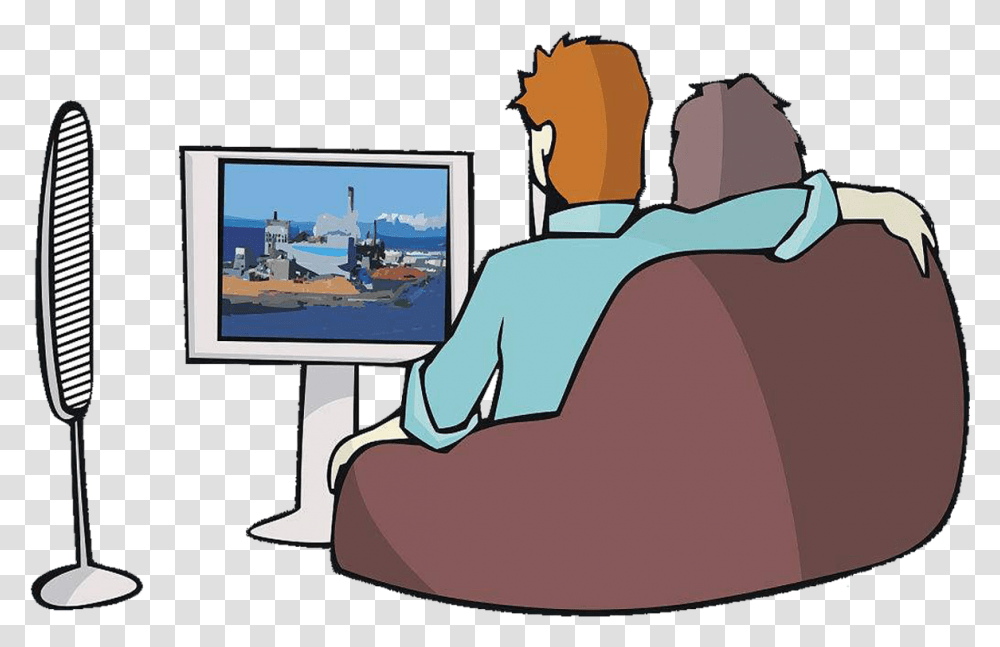 Clipart Tvs Couples Watch Tv Clipart, Monitor, Screen, Electronics, Display Transparent Png