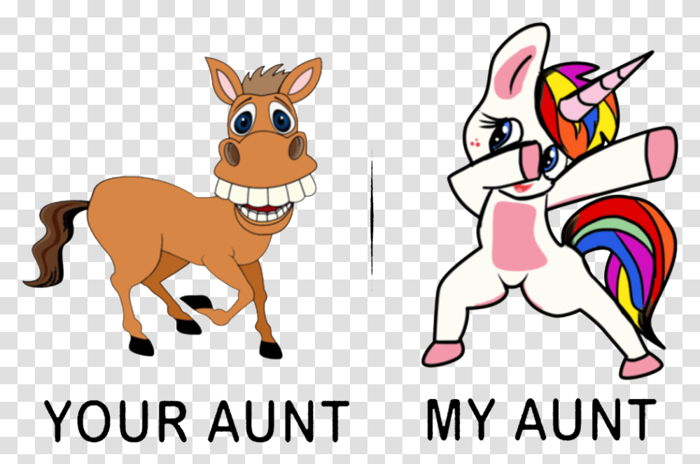 Clipart Unicorn Shirt Funny My Aunt Your Aunt Unicorn, Horse, Mammal, Animal, Donkey Transparent Png