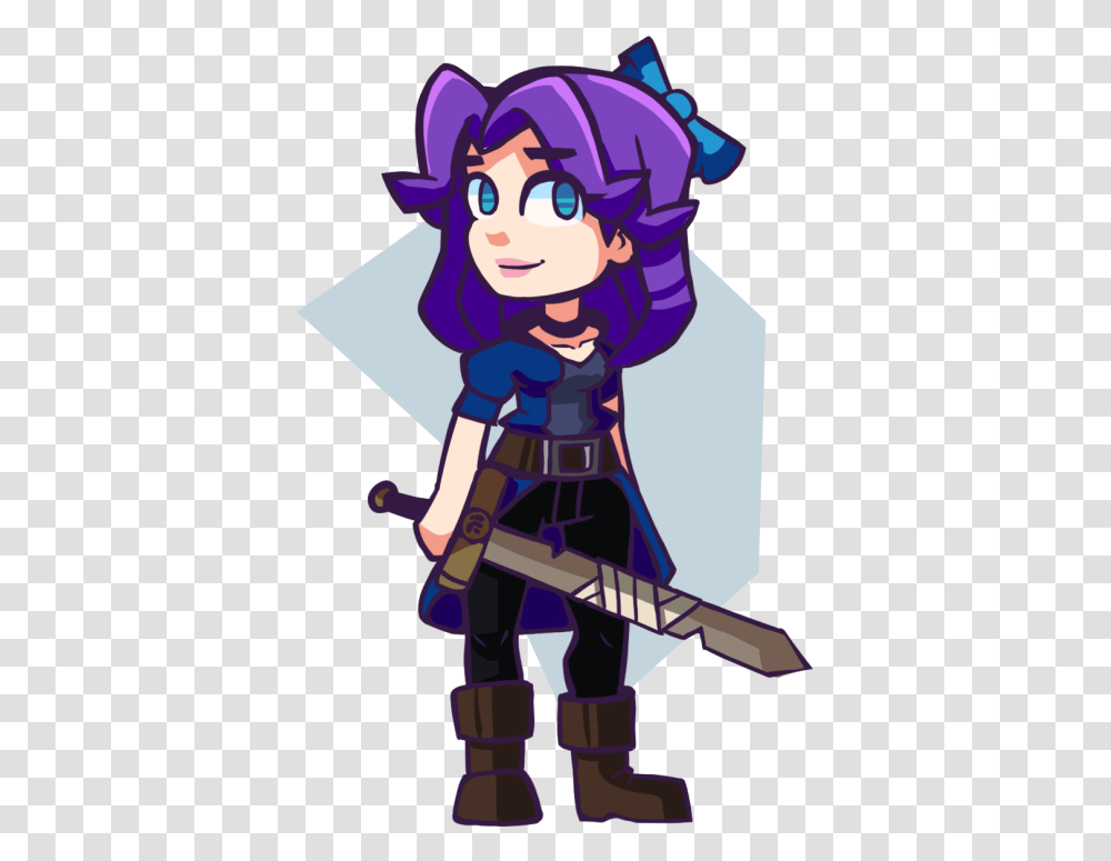 Clipart Valley Stardew Valley Abigail Sword, Person, Human, Performer, Knight Transparent Png