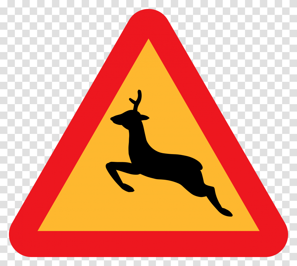 Clipart Warning Clip Art Images, Road Sign, Antelope, Wildlife Transparent Png