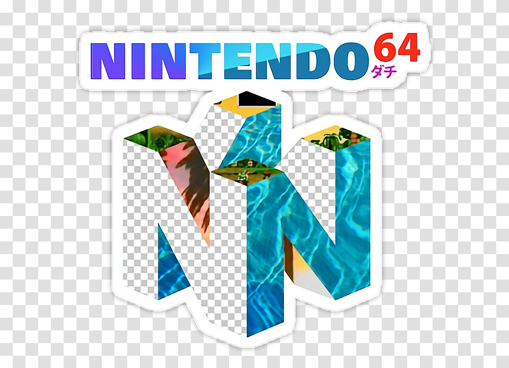 Clipart Wave Aesthetic Nintendo 64 Logo Transparente, Alphabet, Paper Transparent Png
