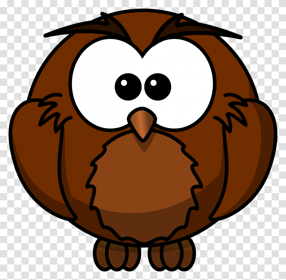 Clipart Wise Cartoon Owl Who Has Sat Under A Mango Clip Art Owl, Bird, Animal, Poultry, Fowl Transparent Png