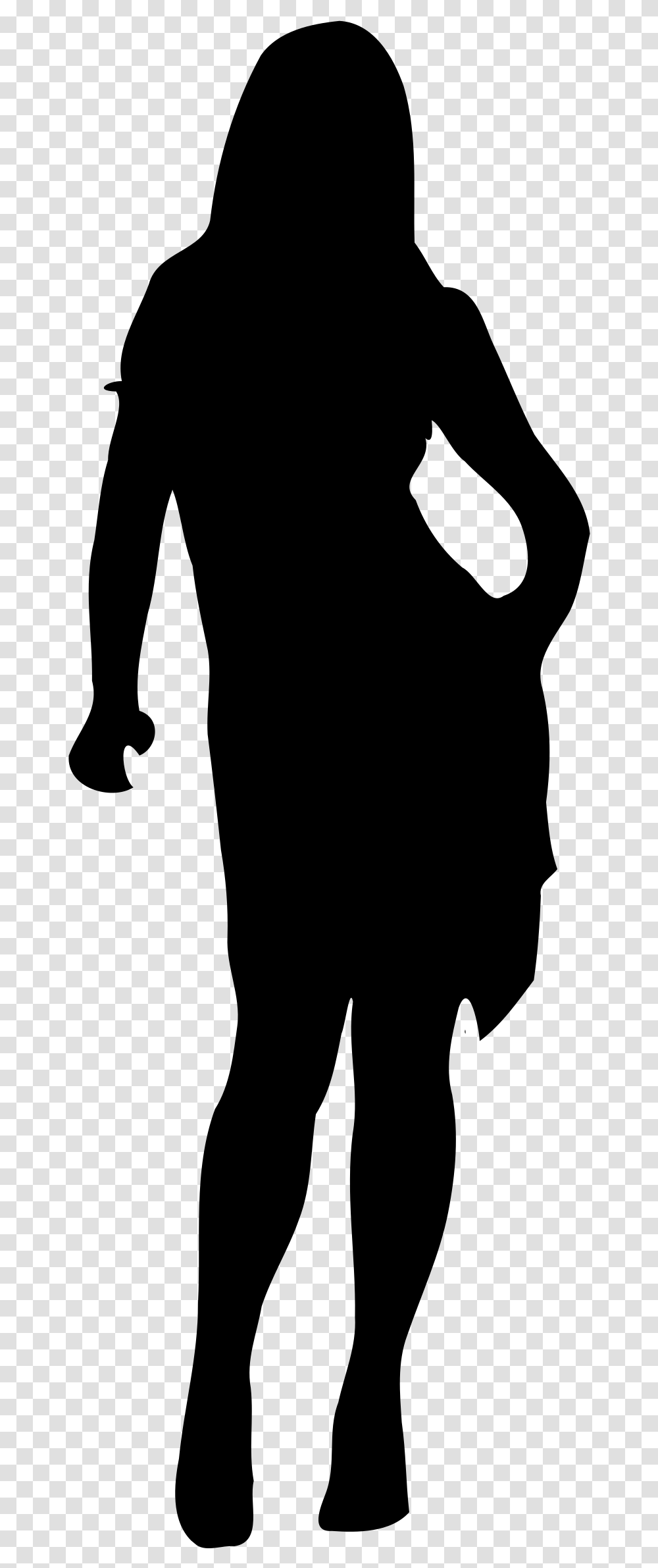 Clipart Woman Walking Away Silhouette, Gray, World Of Warcraft Transparent Png