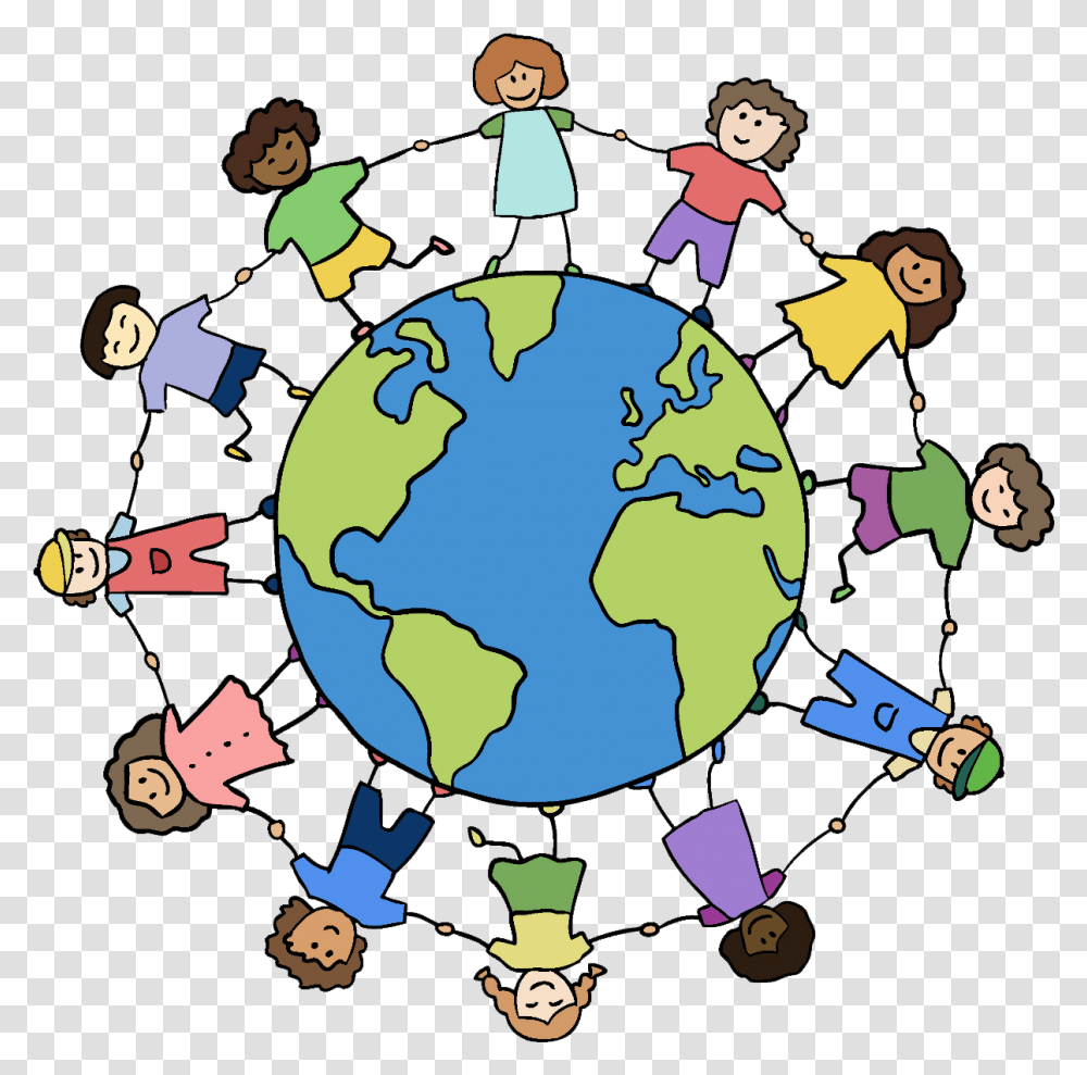 Clipart World Holding Hand Around People Holding Hands Around The World, Outer Space, Astronomy, Universe, Planet Transparent Png