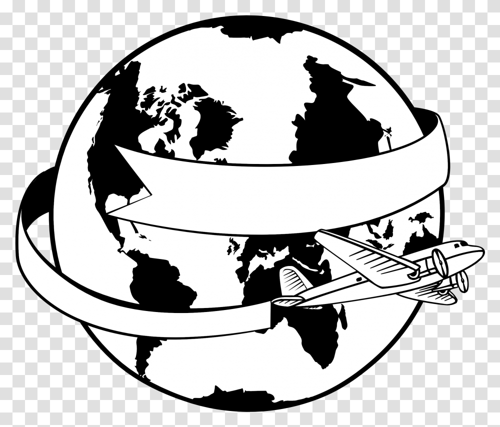 Clipart World Love Around World Black And White Clipart, Astronomy, Outer Space, Universe, Planet Transparent Png