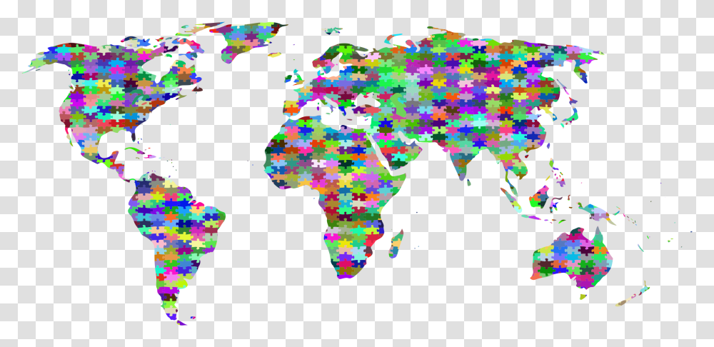Clipart World Puzzle Southeast Asia And India, Plot, Map, Diagram, Atlas Transparent Png
