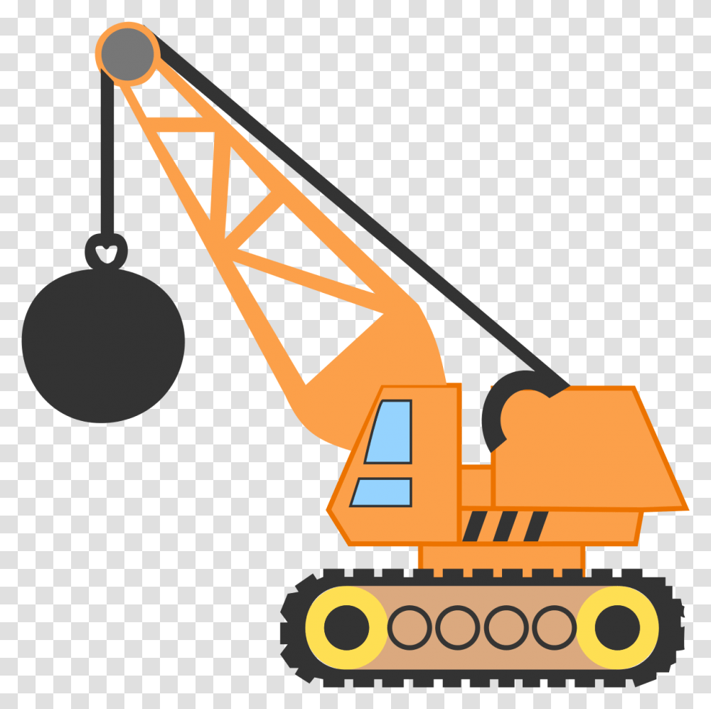 Clipart Wrecking Ball Clip Art, Construction Crane, Lawn Mower, Tool, Lighting Transparent Png