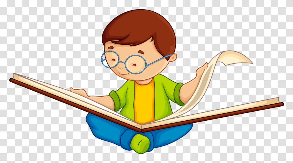 Clipart Writing Study Kids Reading Books Clipart, Person, Human, Sunglasses, Accessories Transparent Png