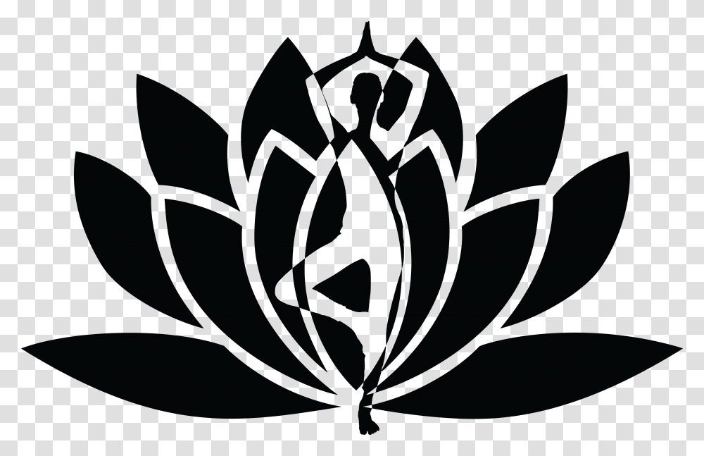 Clipart Yoga Lotus, Plant, Cushion, Stencil Transparent Png