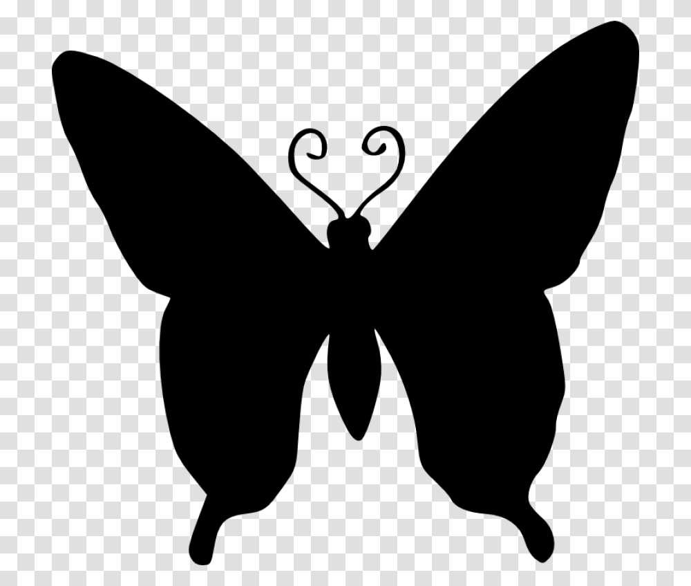 Clipart Zebra Butterfly Butterfly Silhouette No Background, Gray, World Of Warcraft Transparent Png