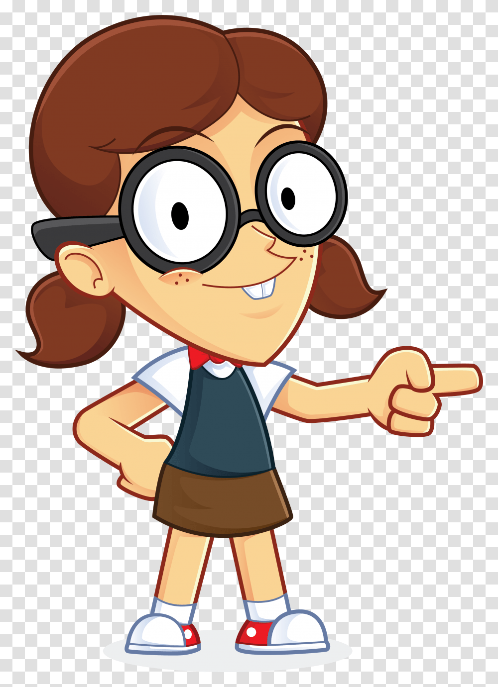 Cliparthot Of Geek Guarantee And Pointing Nerd Cartoon, Magnifying Transparent Png