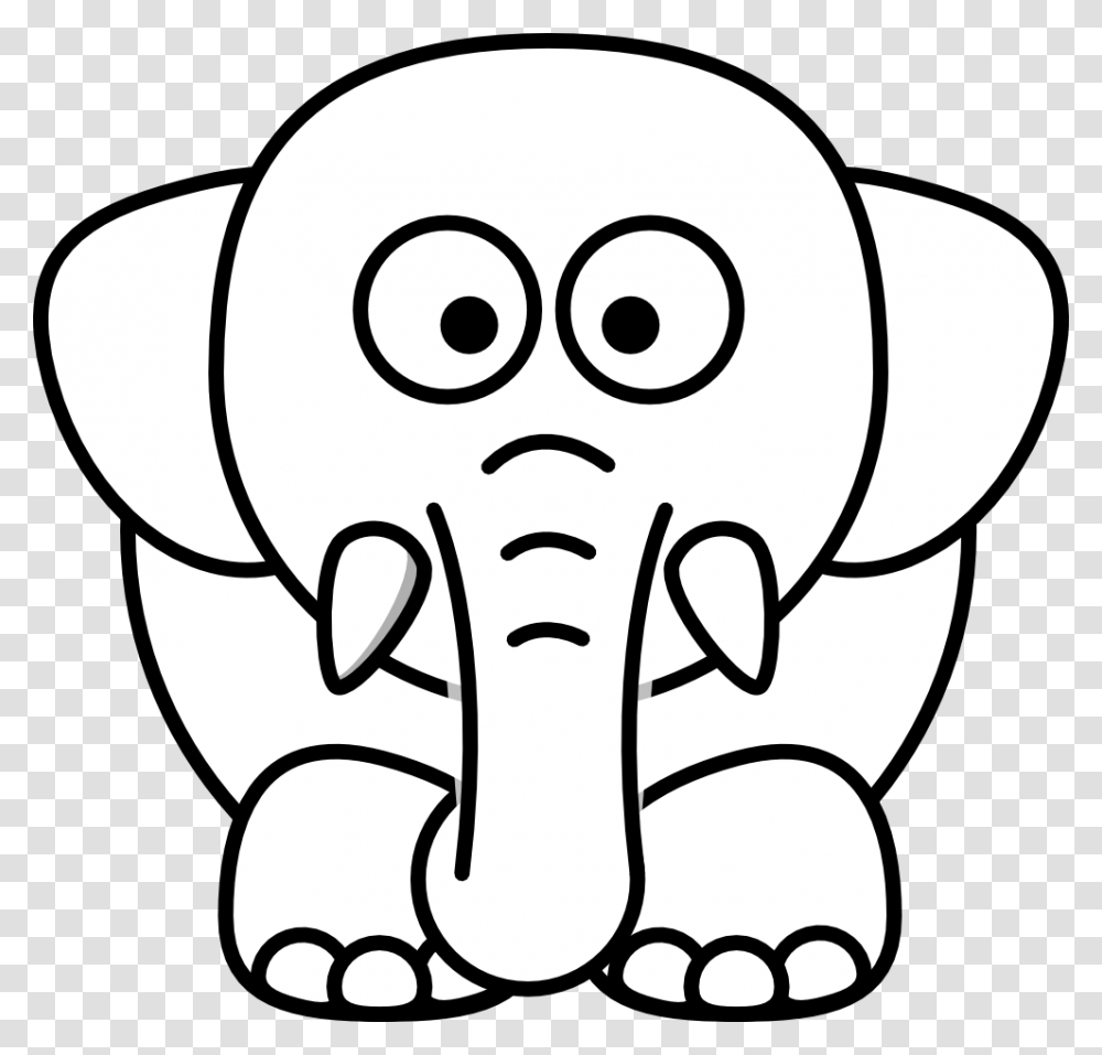Clipartist Net Clip Art Lemmling Cartoon Elephant Black White, Wildlife, Mammal, Animal Transparent Png