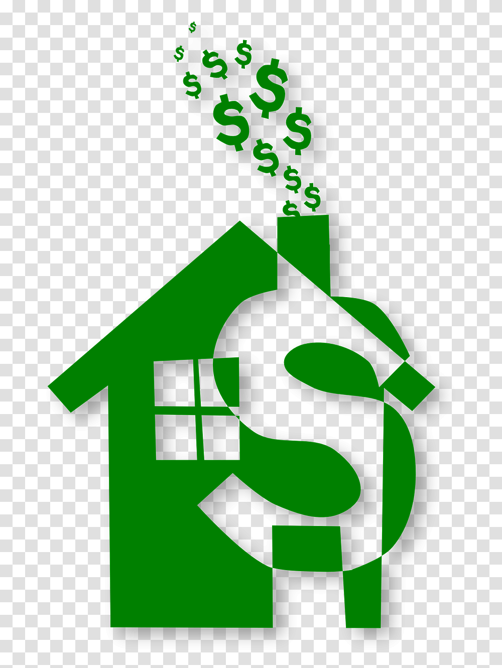 Cliparts For Free Download House Money Clipart, Recycling Symbol, Number, Poster Transparent Png