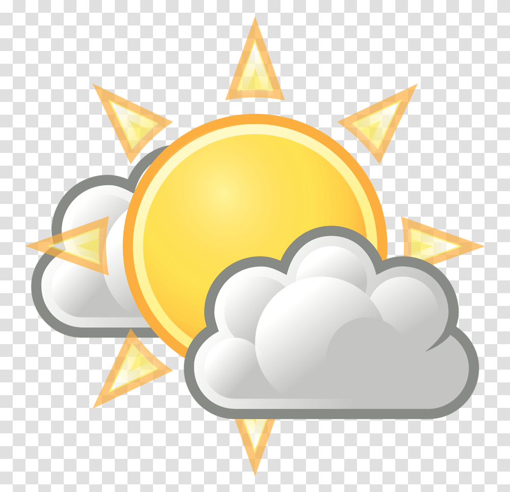 Cliparts For Free Download Sun With Clouds, Outdoors, Nature, Lamp, Sky Transparent Png
