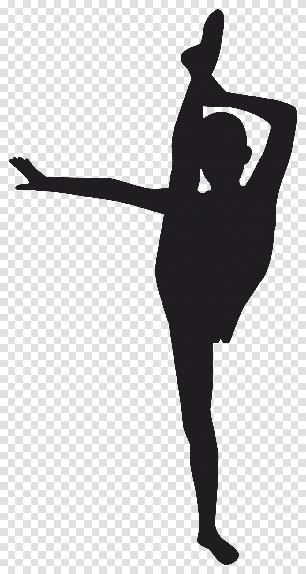 Cliparts For Free Gymnastics Black And White, Person, Dance Pose, Leisure Activities, Cross Transparent Png