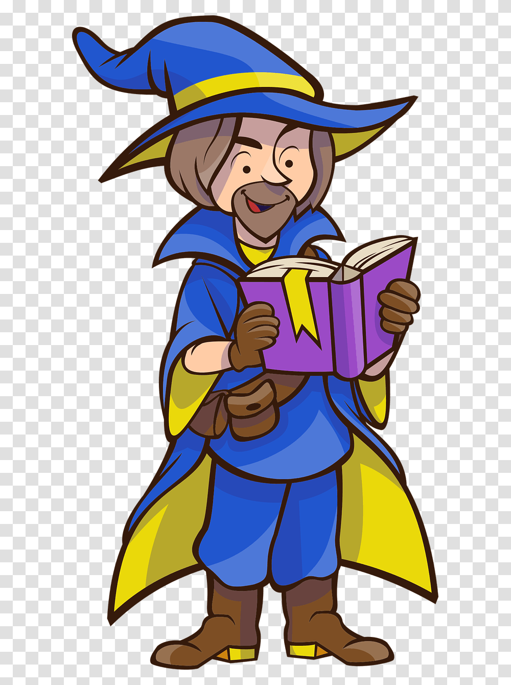 Cliparts Reading Wizard, Person, Human, Book, Comics Transparent Png