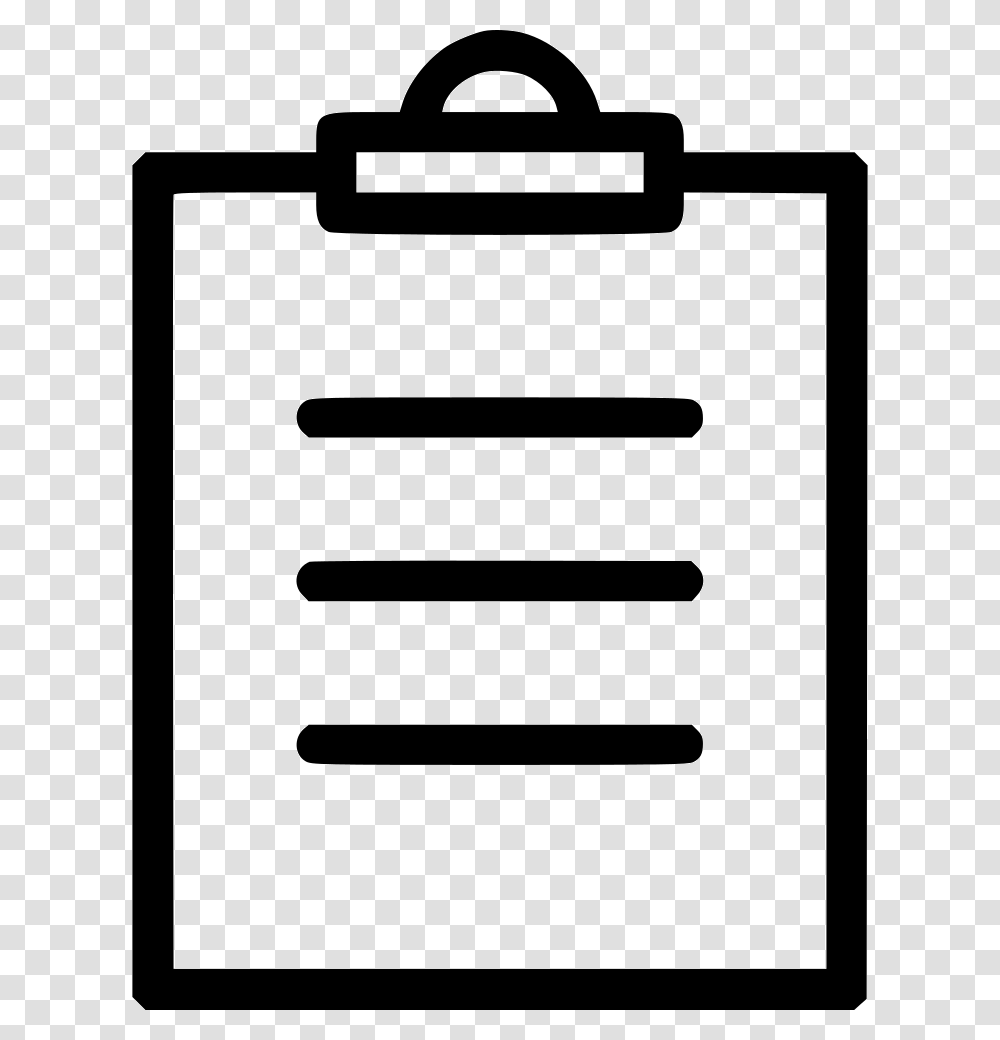 Clipboard List Checklist Text Inventory Icon Free Download, Label, Cutlery, Document Transparent Png
