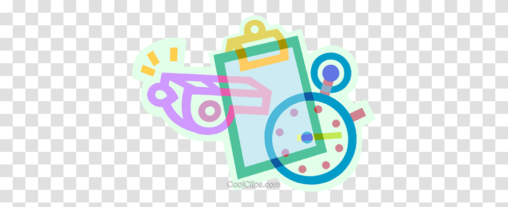 Clipboard Stopwatch And Whistle Royalty Free Vector Clip Art, Advertisement, Paper, Poster Transparent Png
