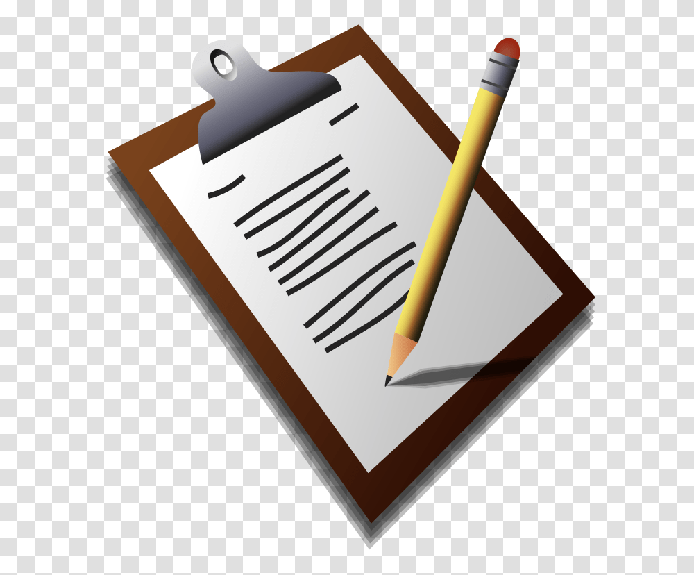 Clipboard, Pencil, Page Transparent Png