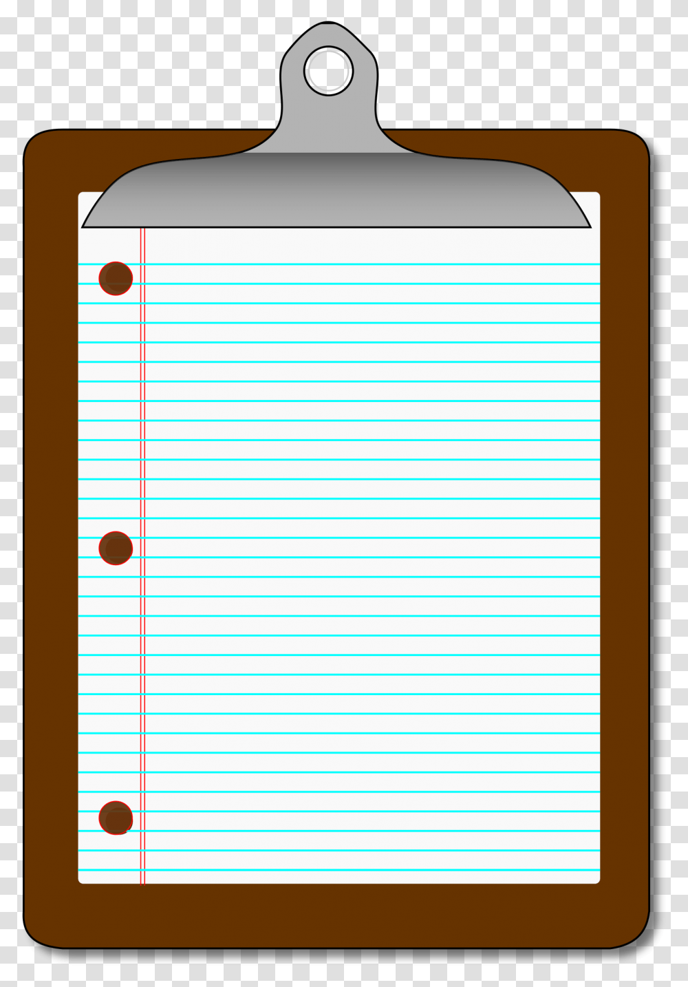 Clipboard With Lined Paper, Page, Rug, Hammer Transparent Png