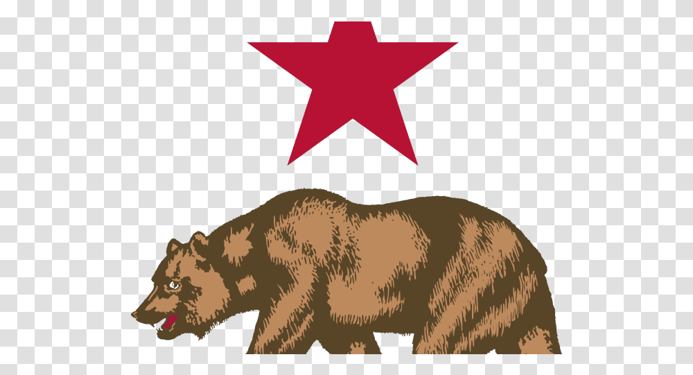 Clipcookdiarynet Sun Bear Clipart Background New California Republic Flag, Symbol, Wildlife, Animal, Star Symbol Transparent Png