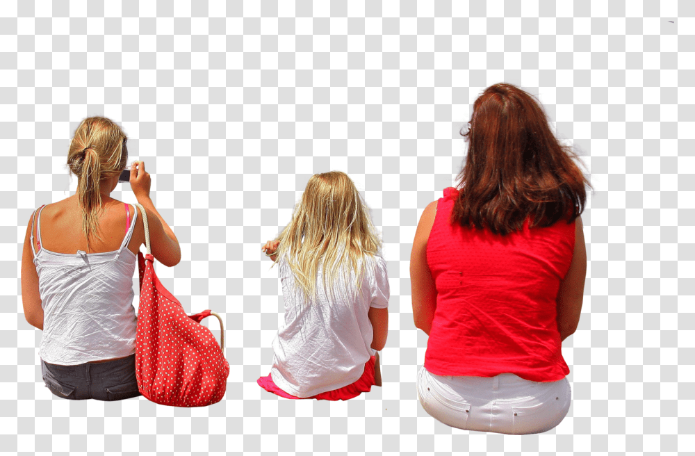 Clipped People Sitting Back, Person, Clothing, Long Sleeve, Hair Transparent Png