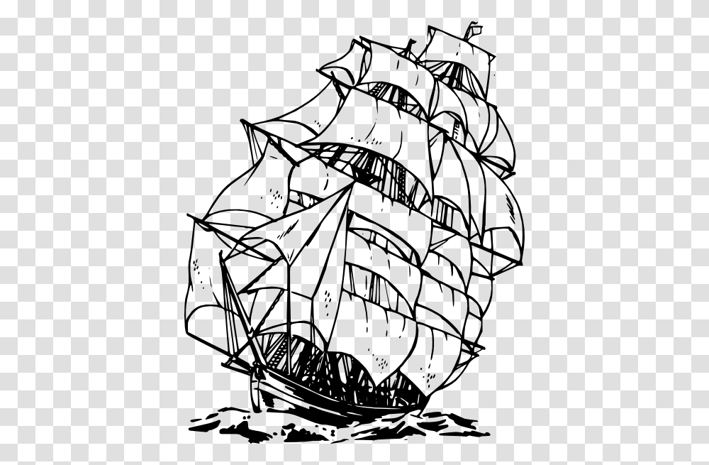 Clipper Ship Clip Art Yacht Sailing Coloring, Drawing, Doodle Transparent Png