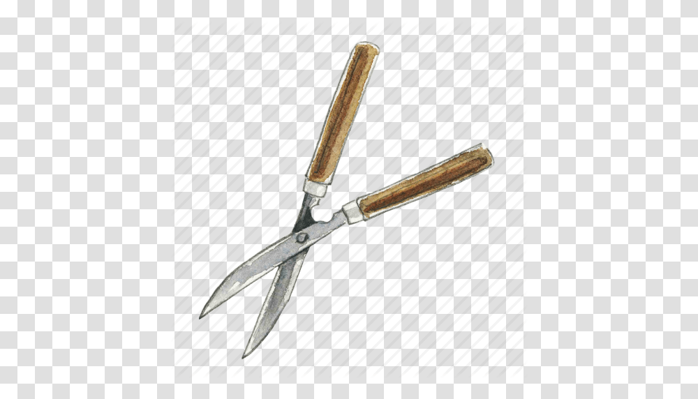 Clippers Garden Gardening Scissors Shears Tool Icon, Weapon, Weaponry, Blade, Fork Transparent Png