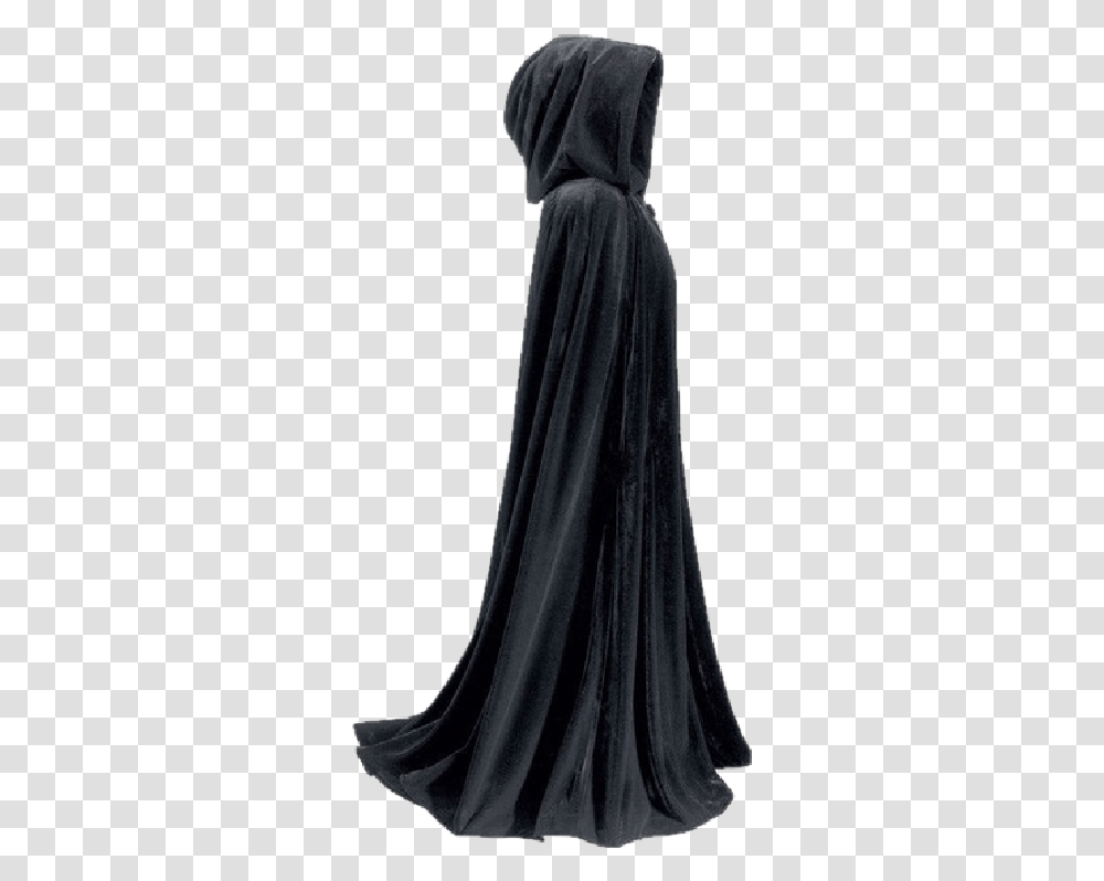 Cloaked Person Unknown Mystery Mysterious Dark Long Black Cape With Hood, Apparel, Fashion, Human Transparent Png