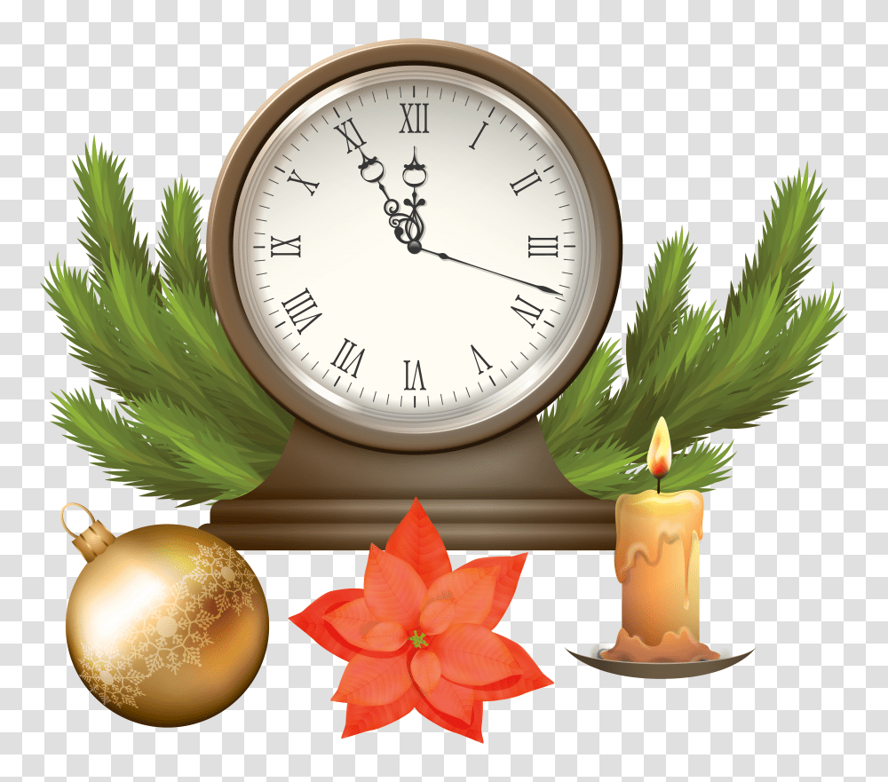 Clock Clipart Image Christmas Clock Transparent Png