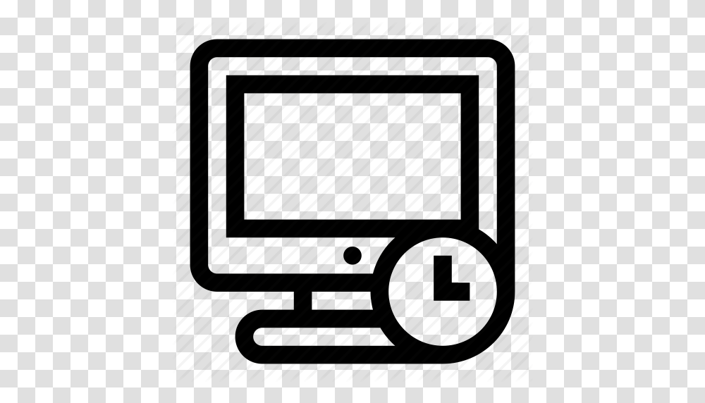 Clock Computer Display Loading Monitor Screen Time Icon, Electronics, Shopping Cart, Pc Transparent Png