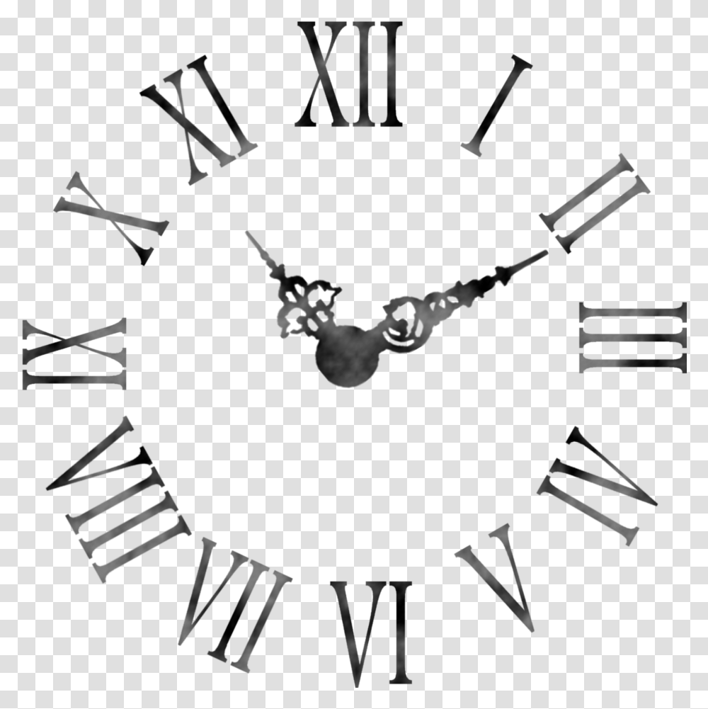 Clock Face Wall Table Roman Numeral Clock, Emblem, Poster, Advertisement Transparent Png