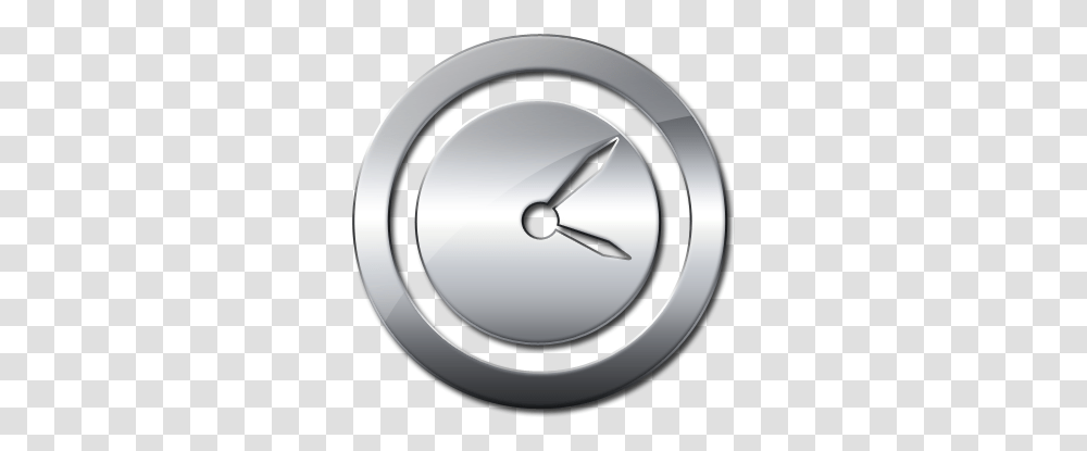 Clock Icon Background Glossy Silver Circle, Gauge, Machine, Compass Transparent Png