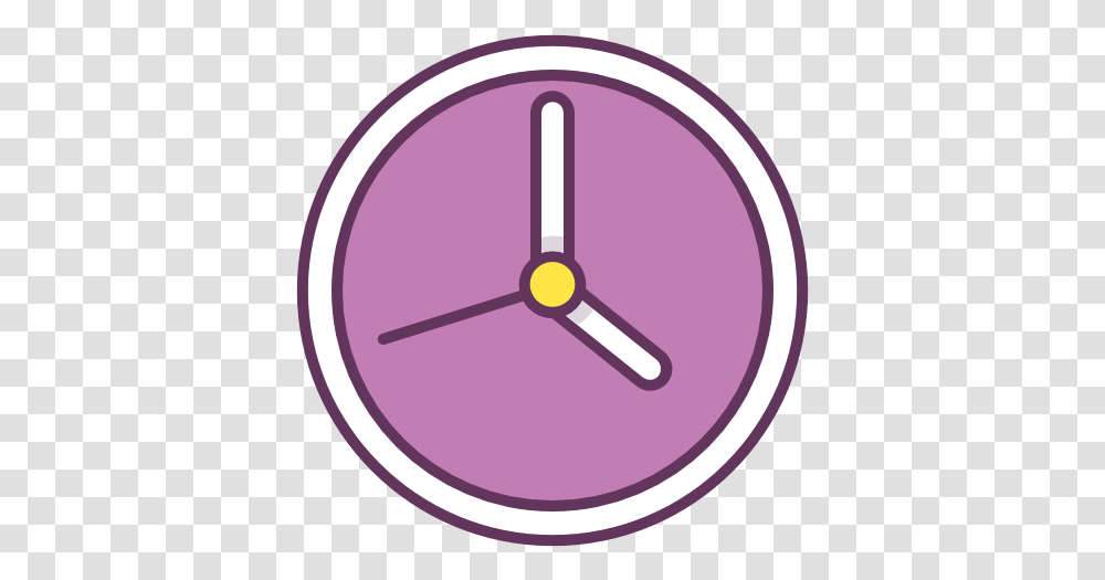 Clock Time Hour Free Icon Of Office Dot, Analog Clock, Alarm Clock, Purple Transparent Png