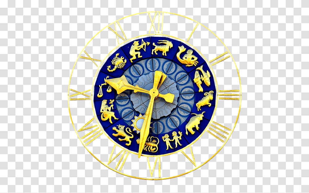 Clock Zodiac Sign Time Of Free Photo On Pixabay Signos Del Zodiaco Reloj, Analog Clock, Clock Tower, Architecture, Building Transparent Png