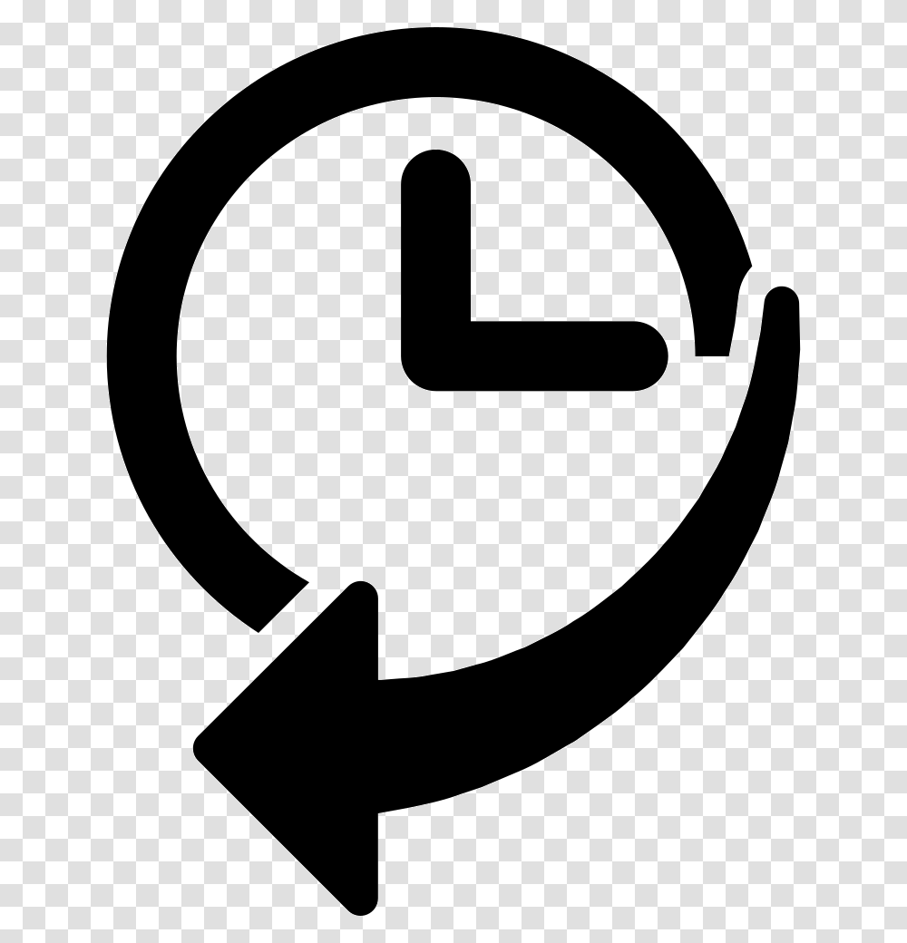 Clocks Clipart Arrow Simbolo De Historial, Stencil, Axe, Tool Transparent Png