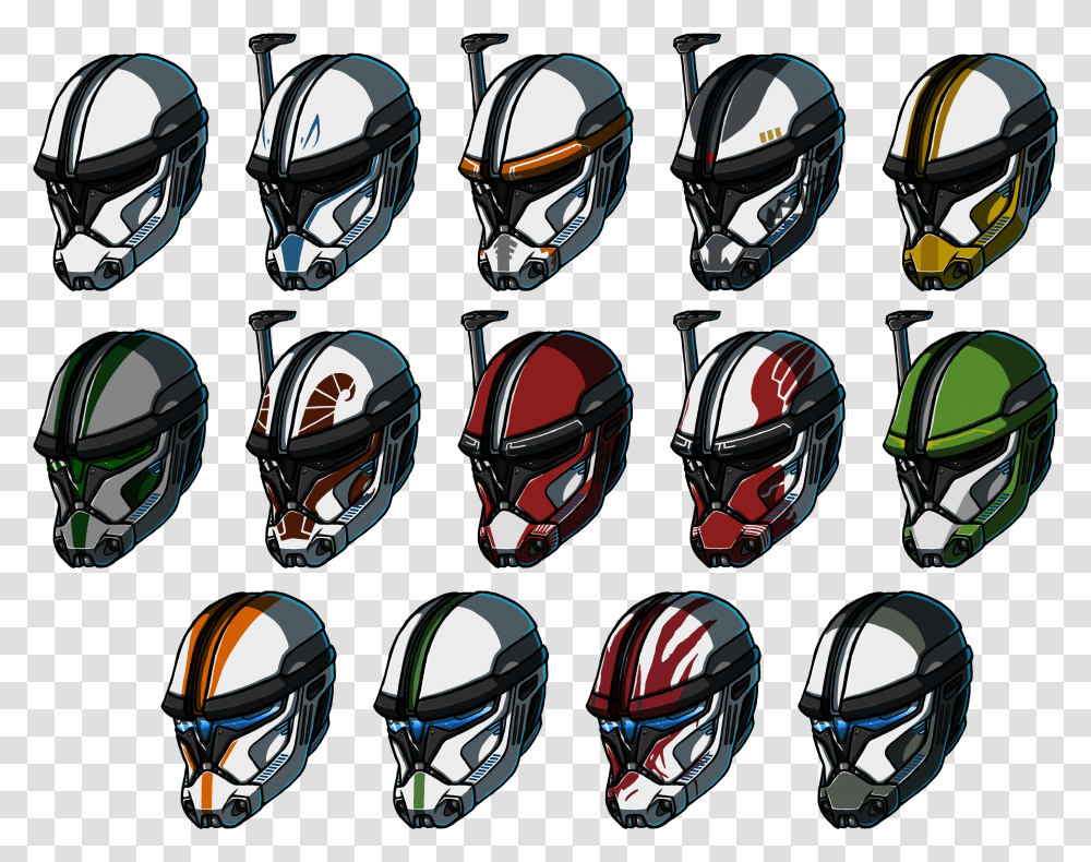 Clone Trooper Phase 2 Top Row Clone Troopers Phase 2 Helmets, Apparel, Crash Helmet, Football Helmet Transparent Png