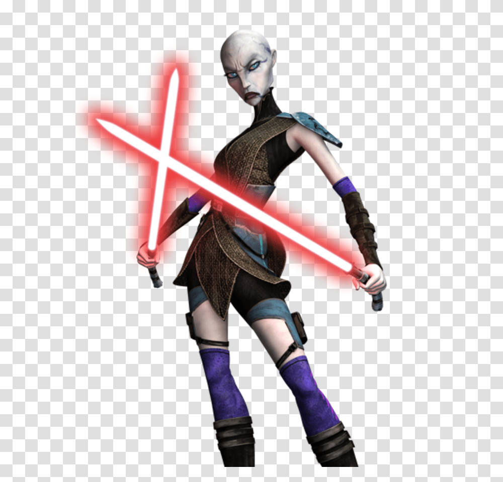 Clonewarssaved Star Wars Asajj Ventress, Costume, Person, Weapon, Blade Transparent Png