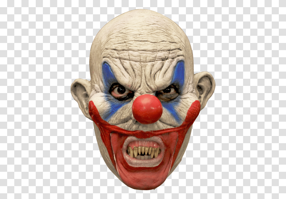 Clooney Clown Latex Mask Supernatural Creature, Performer, Person, Human, Mime Transparent Png