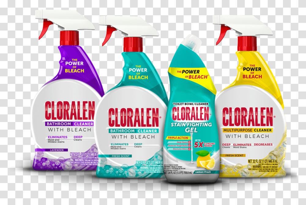 Cloralen Bleach, Bottle, Label, Text, Sunscreen Transparent Png