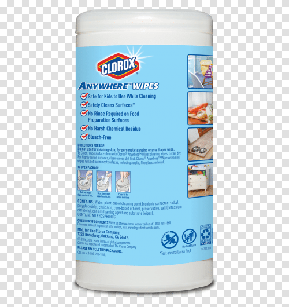 Clorox Anywhere Wipes Label, Poster, Advertisement, Flyer, Paper Transparent Png